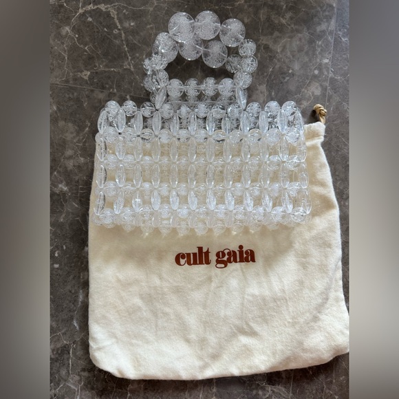 Cult Gaia Acrylic Cora Bag in Clear Bubble